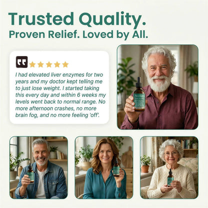 Trusted quality: customers holding Nectara liver drops